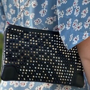 Christian Louboutin LOUBIPOSH LEATHER CLUTCH BAG